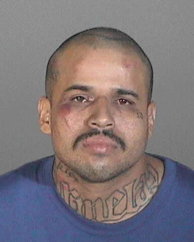 ambriz Suspect Chris Ambriz under arrest in Norwalk.