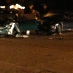 Four injured, three arrested after stolen car crashes at Horst and Alondra