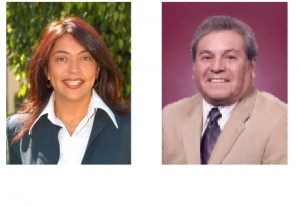 Central Basin Water District Board Members Leticia Vasquez and James Roybal.