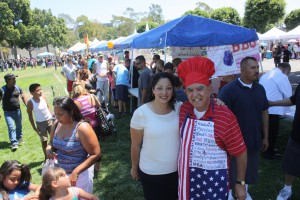 Assemblymember Cristina Garcia and Norwalk City Councilmember Luigi Vernola were all smiles during this past weekend’s community barbeque sponsored by “U.N.I.T.E.” at the lawn at the Norwalk Civic Center.  Randy Economy Photo