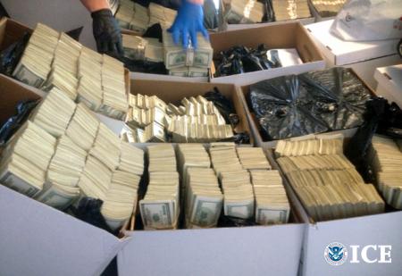 Part of the loot recovered in Downtown LA today as part of Operation Fashion Police.  ICE Photo