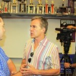 NBC4 News Anchor Robert Kovacik and Cerritos High School Wind Symphony Conductor Tim Trost