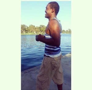 Photo: Drowning victim La Mont Jenkins photographed in the lake at Cerritos Regional Park on Father’s Day.  Jenkins, a resident of Compton, died minutes later after attempting to swim across the lake. Photo obtained by Hews Media Group-Community Newspaper via the website www.Gofundme.com.