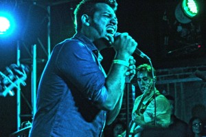 Caption: Lead Vocalist Ralph Tafoya (left) and Bass Guitarist Joshua Borja (right) give their audience a smashing performance during their opening song, ‘Tataouine’. Daniel E. Beckham Photo. 
