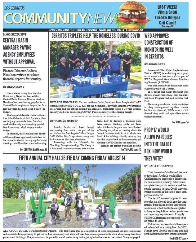cerritos news front page