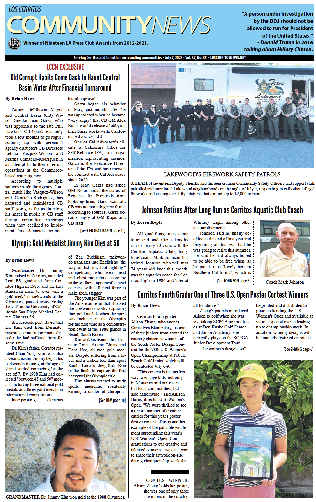 July 7, 2023 Los Cerritos Community News eNewspaper Cerritos